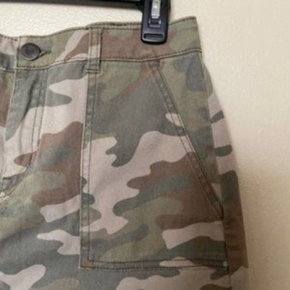 AEROPOSTALE ARMY GREEN CAMO A-LINE MINI SKIRT 6 - Picture 4 of 9